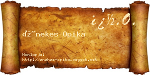 Énekes Opika névjegykártya